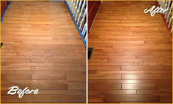 Before and After Picture of a Fresh Meadows Wood Deep Cleaning Service on a Dull Hallway