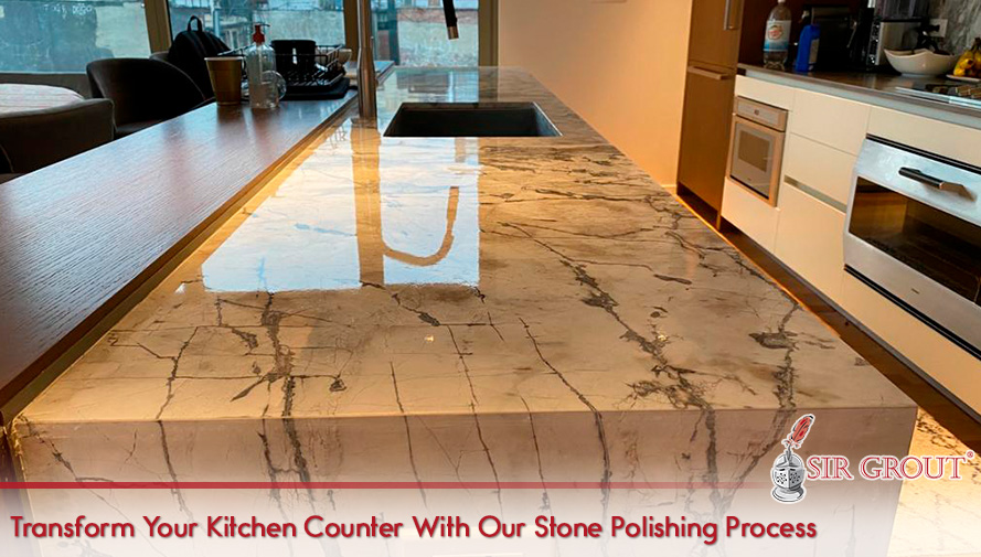 Marble Kitchen Counter After a Professional Stone Polishing in Manhattan, NY