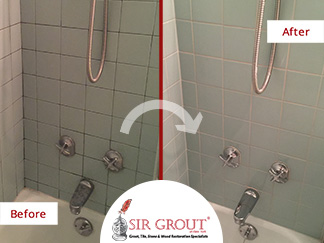 Shower Grout Cleaning and Sealing Brings This Manhattan Condo's Bathroom Back to Life