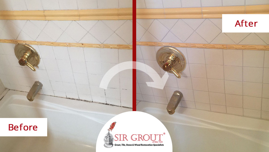 This Manhattan Homeowner's Moldy Bathroom Recovered its Original Beauty with a Grout Cleaning Job