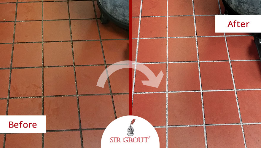 Commercial Kitchen Quarry Tile Cleaning, Easiest Way To Clean Kitchen Tile Floor